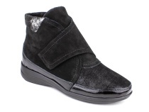 200233  Сурсил-Орто (Sursil-Ortho), ботинки для взрослых, черные, нубук, стрейч, кожа, полнота 7 в Ростове-на-Дону
